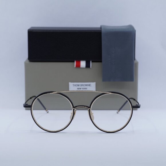 Final Price! Thom Browne TB108 ABLKGLD50 Black/Gold Eyeglasses 50mm - Picture 3 of 10